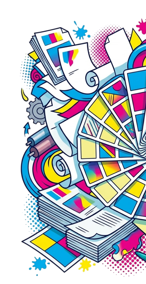Papier en print illustratie