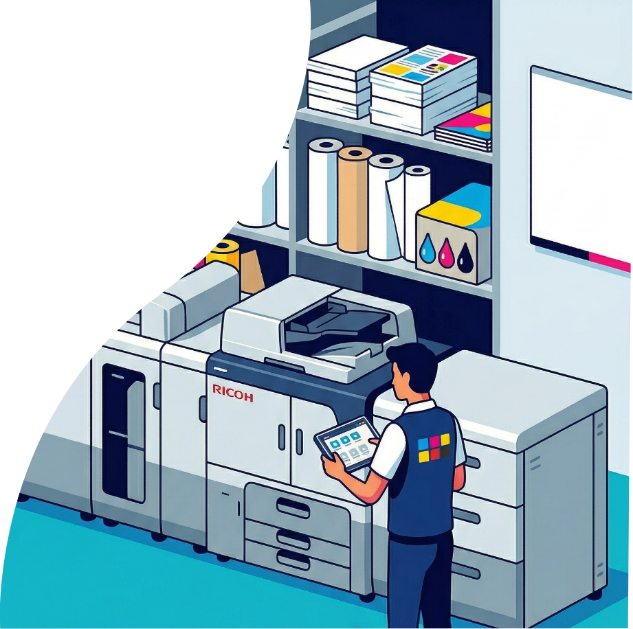 Printshop illustratie